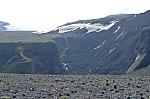 Kráter soutěsky Hrunagil s vodopádem a lávopádem